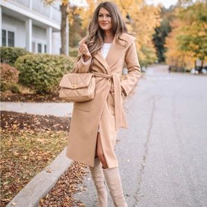 Caitlin M. Covington x pink lily belted coat